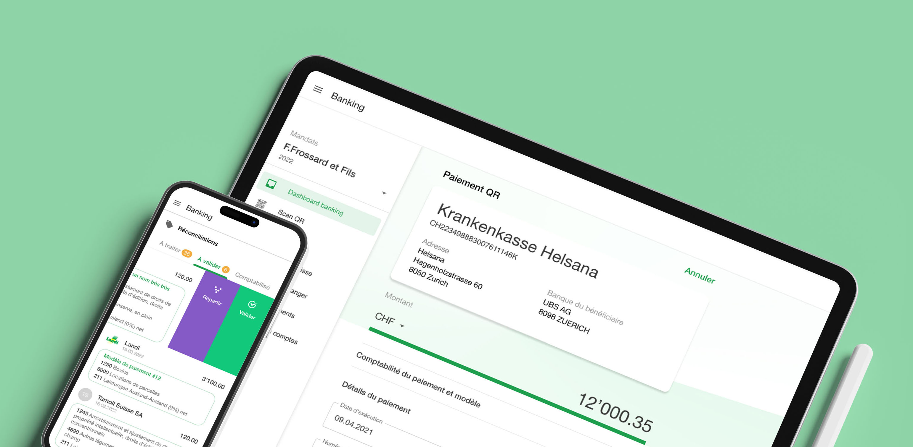 A-TWIN web application on tablet and mobile